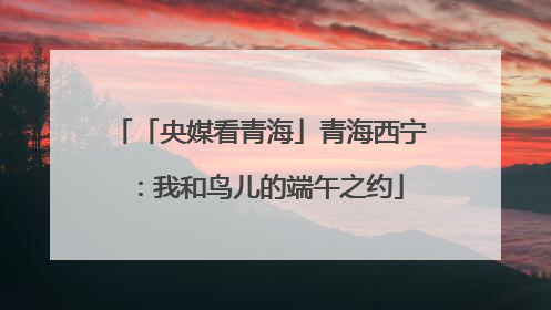「央媒看青海」青海西宁：我和鸟儿的端午之约