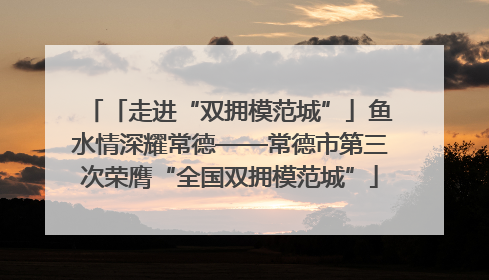 「走进“双拥模范城”」鱼水情深耀常德——常德市第三次荣膺“全国双拥模范城”