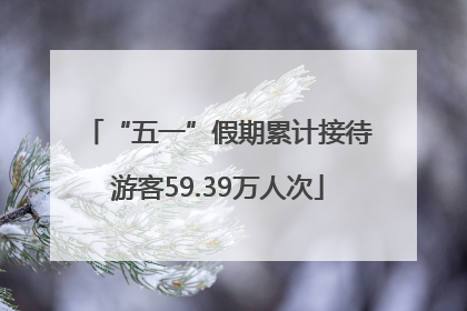 “五一”假期累计接待游客59.39万人次