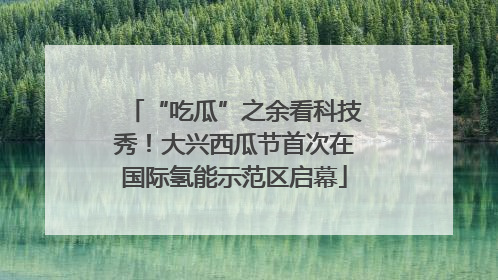 “吃瓜”之余看科技秀！大兴西瓜节首次在国际氢能示范区启幕