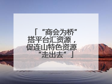 “商会为桥”搭平台汇资源，促连山特色资源“走出去”