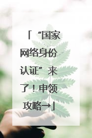 “国家网络身份认证”来了！申领攻略→