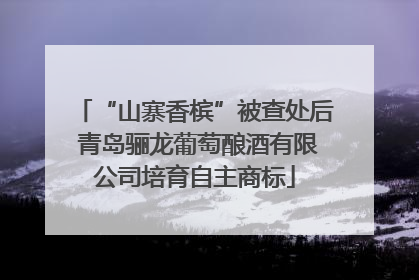 “山寨香槟”被查处后 青岛骊龙葡萄酿酒有限公司培育自主商标