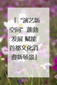 “演艺新空间”蓬勃发展 赋能首都文化消费新场景