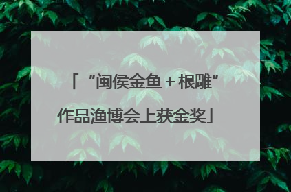 “闽侯金鱼＋根雕”作品渔博会上获金奖