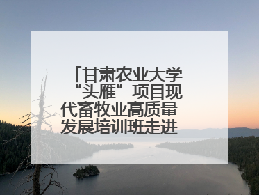 甘肃农业大学“头雁”项目现代畜牧业高质量发展培训班走进榆林榆阳区