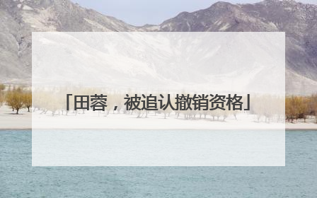 田蓉，被追认撤销资格