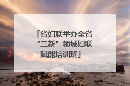 省妇联举办全省“三新”领域妇联赋能培训班