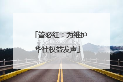 管必红：为维护华社权益发声