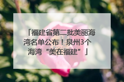 福建省第二批美丽海湾名单公布！泉州3个海湾“美在福建”
