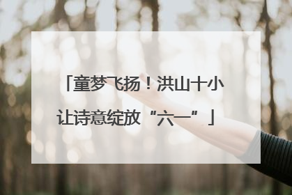 童梦飞扬！洪山十小让诗意绽放“六一”