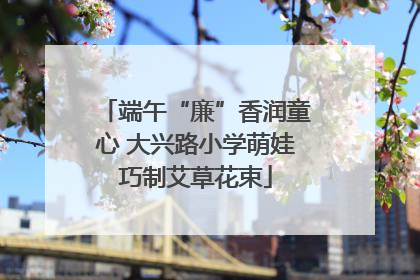 端午“廉”香润童心 大兴路小学萌娃巧制艾草花束