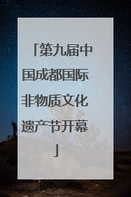 第九届中国成都国际非物质文化遗产节开幕