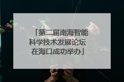 第二届南海智能科学技术发展论坛在海口成功举办