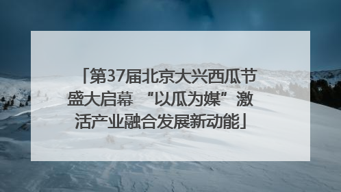 第37届北京大兴西瓜节盛大启幕 “以瓜为媒”激活产业融合发展新动能
