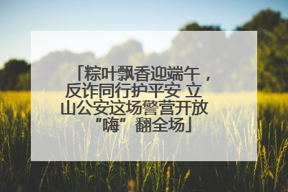 粽叶飘香迎端午，反诈同行护平安 立山公安这场警营开放“嗨”翻全场