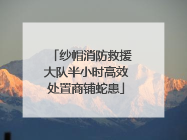 纱帽消防救援大队半小时高效处置商铺蛇患