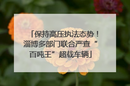 保持高压执法态势！淄博多部门联合严查“百吨王”超载车辆