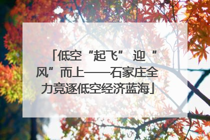 低空“起飞” 迎“风”而上——石家庄全力竞逐低空经济蓝海
