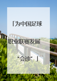 为中国足球职业联赛发展“会诊”