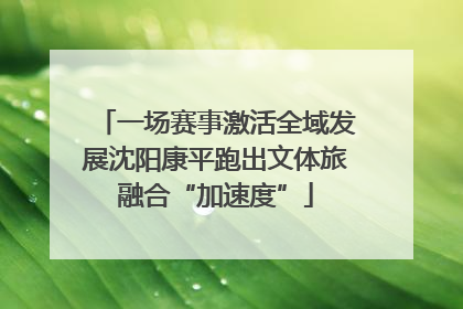 一场赛事激活全域发展沈阳康平跑出文体旅融合“加速度”