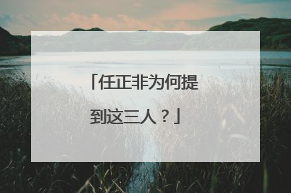 任正非为何提到这三人？
