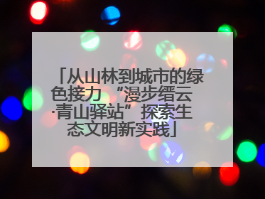 从山林到城市的绿色接力 “漫步缙云·青山驿站”探索生态文明新实践