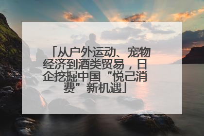从户外运动、宠物经济到酒类贸易，日企挖掘中国“悦己消费”新机遇