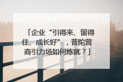 企业“引得来、留得住、成长好”，普陀营商引力场如何炼就？