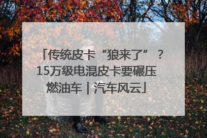 传统皮卡“狼来了”？15万级电混皮卡要碾压燃油车｜汽车风云