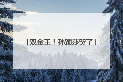 双金王！孙颖莎哭了