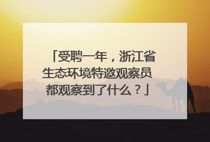 受聘一年，浙江省生态环境特邀观察员都观察到了什么？