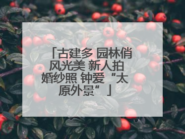 古建多 园林俏 风光美 新人拍婚纱照 钟爱“太原外景”