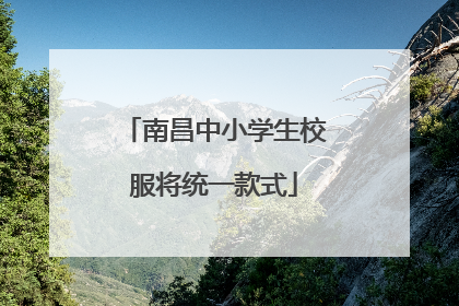 南昌中小学生校服将统一款式