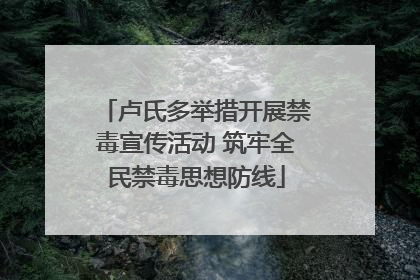 卢氏多举措开展禁毒宣传活动 筑牢全民禁毒思想防线