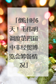 倒计时6天！毛伟明调度第四届中非经贸博览会筹备情况
