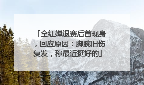 全红婵退赛后首现身，回应原因：脚腕旧伤复发，称最近挺好的