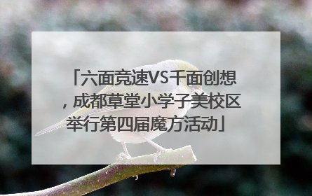 六面竞速VS千面创想，成都草堂小学子美校区举行第四届魔方活动