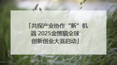 共探产业协作“新”机遇 2025金熊猫全球创新创业大赛启动