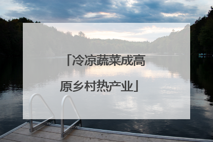 冷凉蔬菜成高原乡村热产业