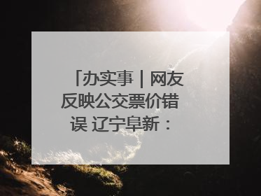 办实事｜网友反映公交票价错误 辽宁阜新：及时核查更正 加强实时巡检
