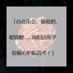 办音乐会、摘枇杷、喂锦鲤……南阳这所学校暖心护航高考！