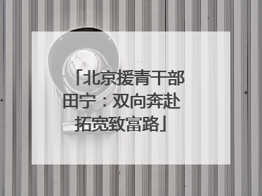 北京援青干部田宁：双向奔赴拓宽致富路