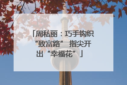 周私丽：巧手钩织“致富路” 指尖开出“幸福花”