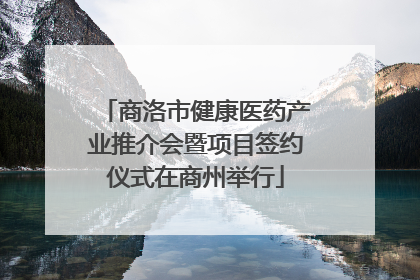 商洛市健康医药产业推介会暨项目签约仪式在商州举行