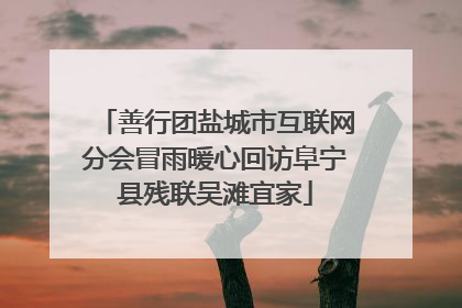 善行团盐城市互联网分会冒雨暖心回访阜宁县残联吴滩宜家