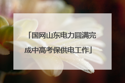 国网山东电力圆满完成中高考保供电工作