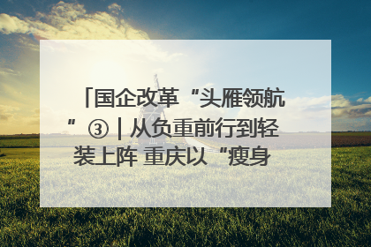 国企改革“头雁领航”③｜从负重前行到轻装上阵 重庆以“瘦身”谋“健体”