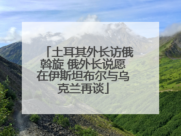 土耳其外长访俄斡旋 俄外长说愿在伊斯坦布尔与乌克兰再谈