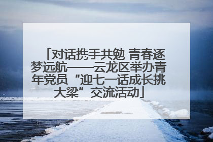对话携手共勉 青春逐梦远航——云龙区举办青年党员“迎七一话成长挑大梁”交流活动
